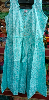Girl's Chikan Frock - 26, Golden Fizz