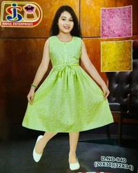 Girl's Chikan Frock - 30, Jordy Blue