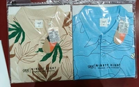 9t8 Cotton Collar T Shirts - 38  (L), Navy Blue