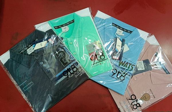9t8 Cotton Collar T-shirt's - 30, Navy Blue