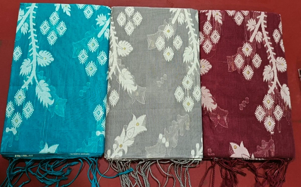 Tant Saree তাঁতের শাড়ি - Gray