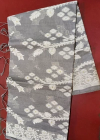 Tant Saree তাঁতের শাড়ি - Gray