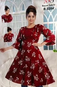 One Pice Kurti - Red, Free Size