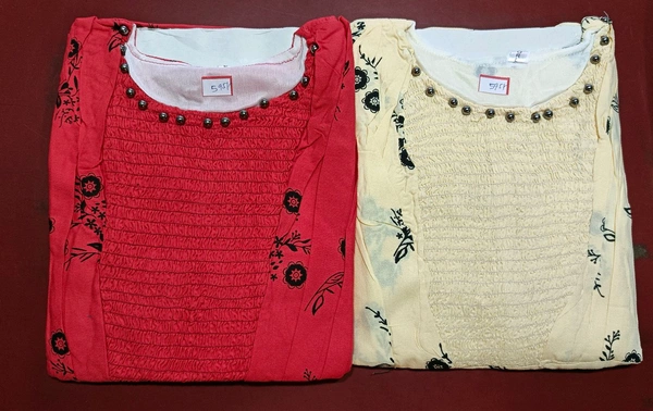 One Pice Kurti - Cream, Free Size