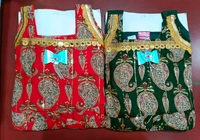 Kids Frock And Pant Set - 26, Red