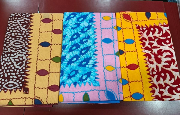 Cotton Applic Saree - Tulip Tree
