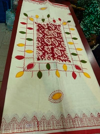 Cotton Applic Saree - Tulip Tree