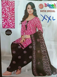 Cotton Churidar Pant & Dupatta Set - XXL, Japanese Laurel