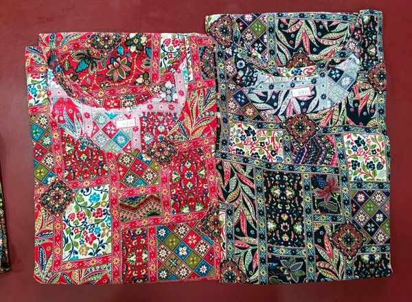 Fancy Rayon Kurti - XXL, Fruit Salad