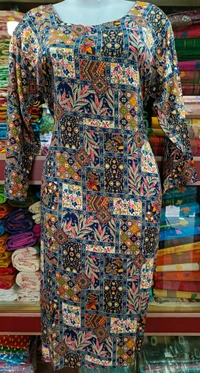 Fancy Rayon Kurti - XXL, Fruit Salad