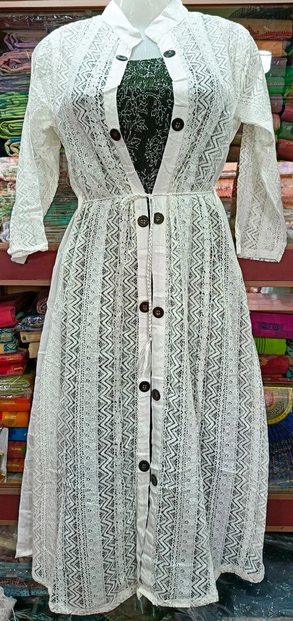 One Pice With Coat  - Free Size, Blue
