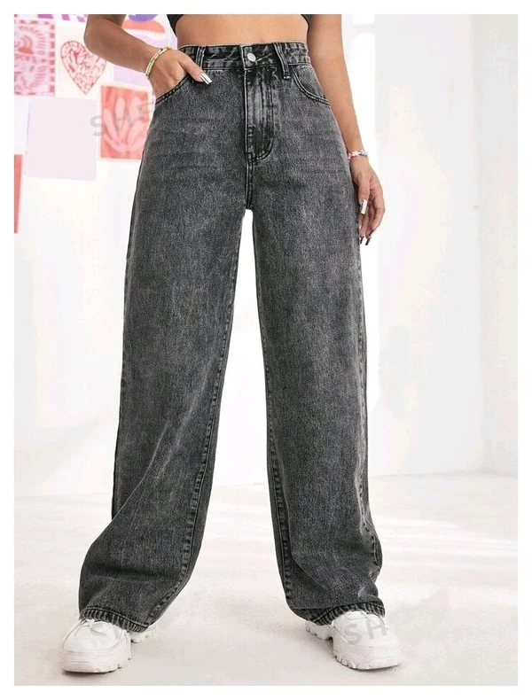 Charcoal Grey Wide Leg Women’s Jeans