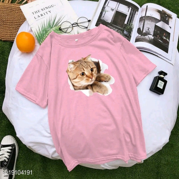Oversized Unisex T-shirts - Pink, M
