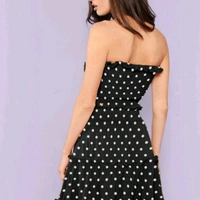 Two Piece Black Dress - Black, M