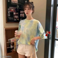 Tie Die T-shirts - Blue-green, XL