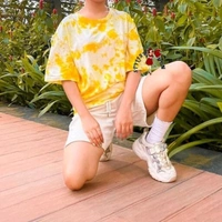 Tie Die T-shirts - Blue-green, XL
