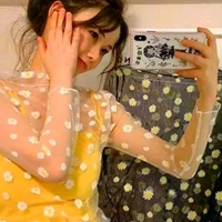 Flower Net Top - Pink, XS