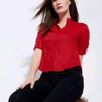 Full Sleeves Women Shirts - Red, L