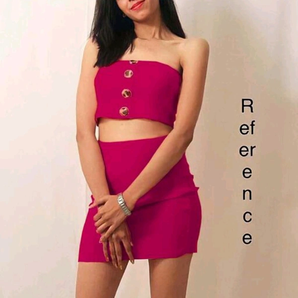 Tube Top And Skirts - Black, M