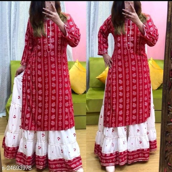 Kurta Set - Red, XXXL