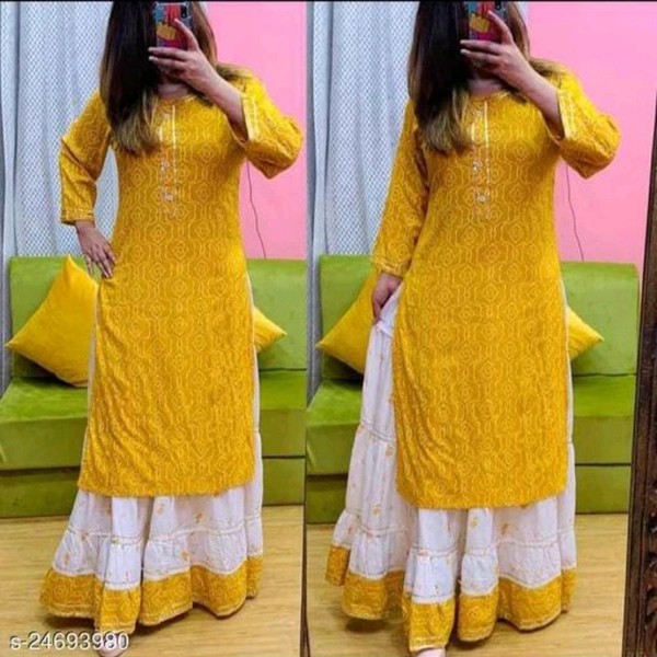 Kurta Set - Red, 6XL