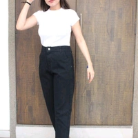 Mom Fit Jeans - Black, 30