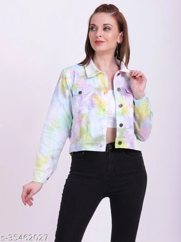 Tie Dye Jacket - Green-white, M