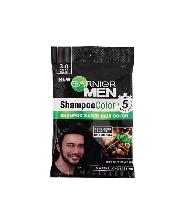 Garnier Men Shampoo Colour 3 Brown Black 10 ml
