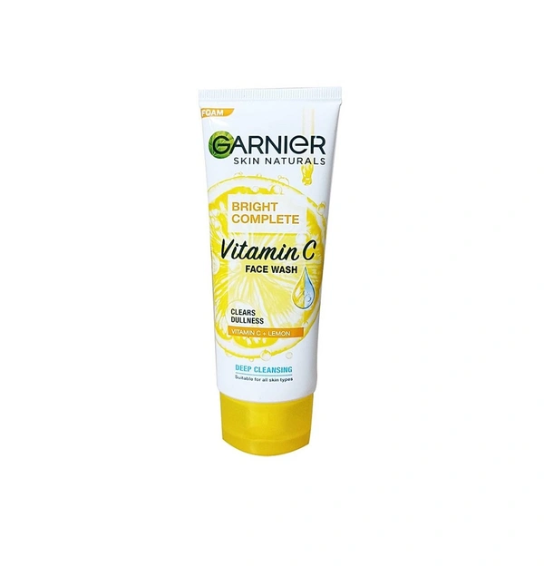 Garnier Face Wash Bright Complete Vitamin C 100 gm - 