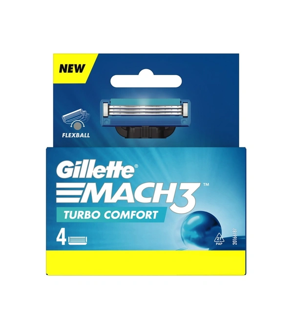 Gillette Cartridges Mach3 Turbo - 4 Cart