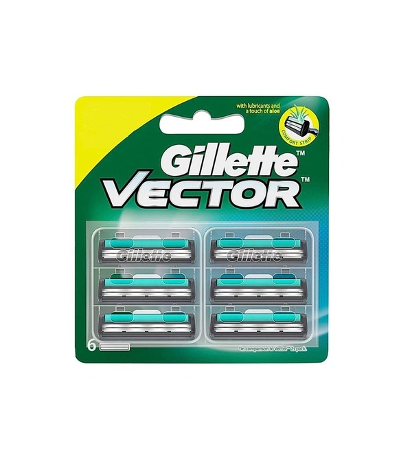 Gillette Vector Twin Blade Cartridges - 6 Cart