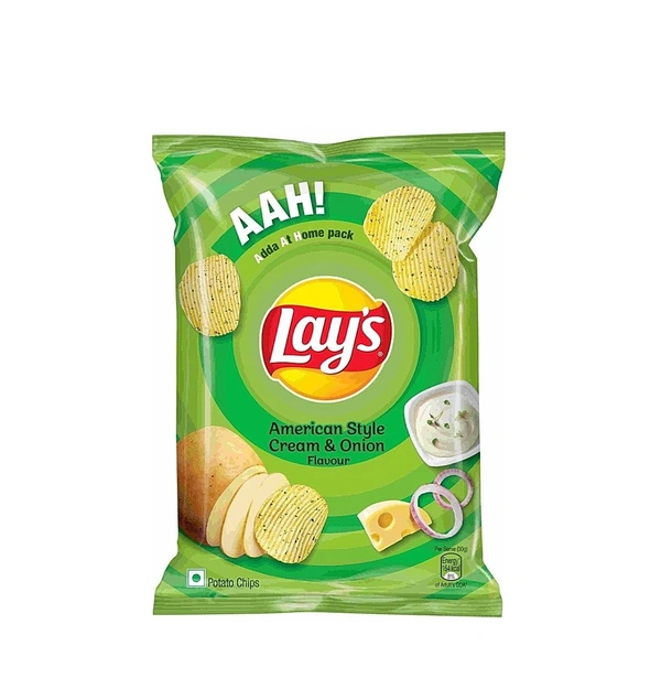 Lays Potato Chips Cream & Onion  - 143 Gm