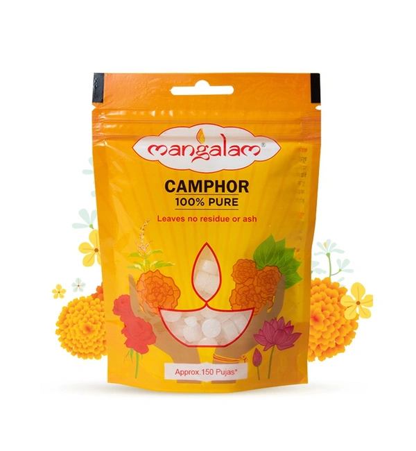 Mangalam Camphor Pure - Pouch - 100 Gm