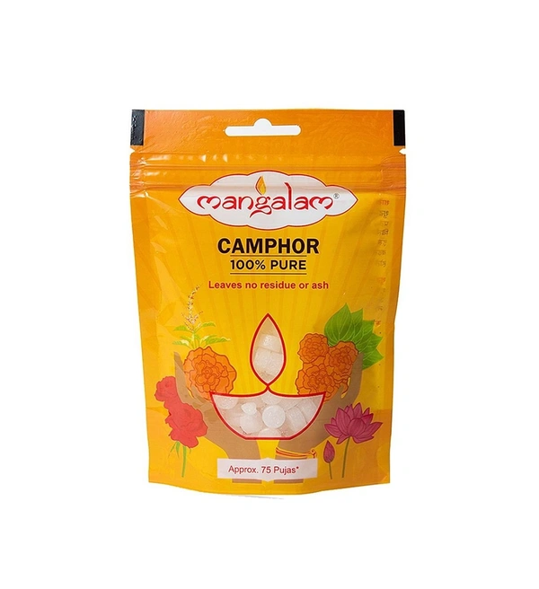 Mangalam Camphor Pure - Pouch - 50 Gm