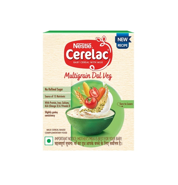 Nestle Cerelac Multigrain Dal Veg 300 Gm - 12 To 24 Months - 