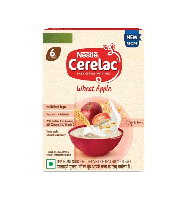 Nestle Cerelac wheat Apple 300 Gm - 6 To 24 - 300g