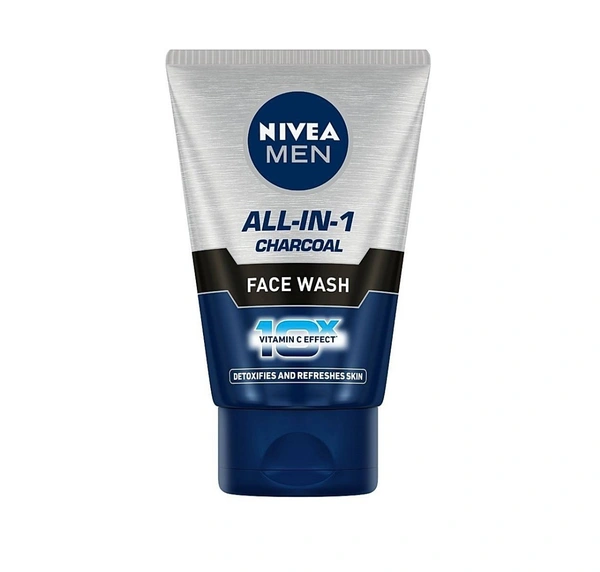 Nivea Face wash Men All In 1 Charcoal 100 Gm - 