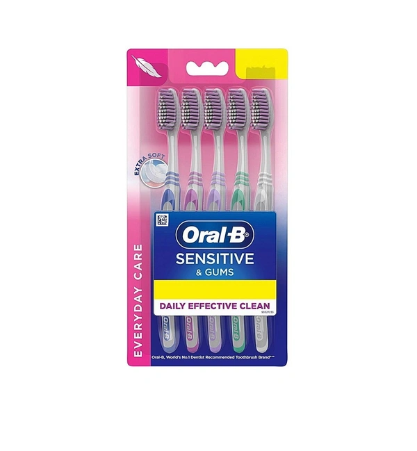 Oral B Tooth Brush Sensitive care Extra Soft 5 pc