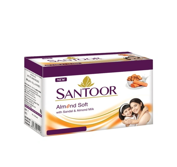 Santoor Soap Sandal & Almond - 4*125