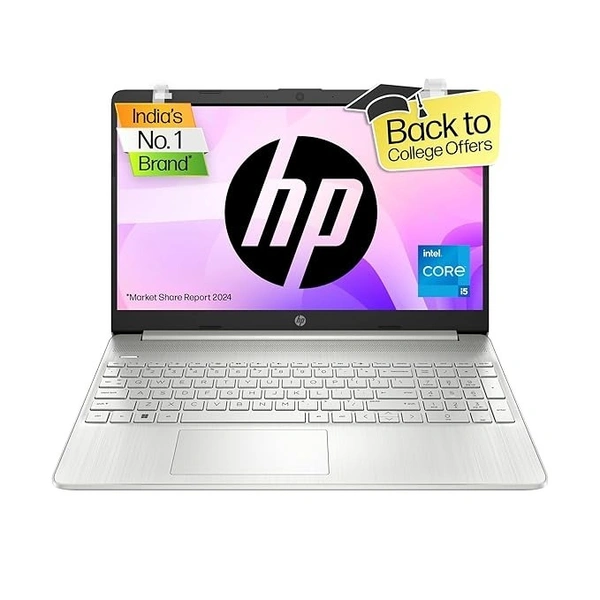 CORE I5- 12TH GEN- HP 15s 12th Gen Intel Core i5, 15/6inch (39.6 cm), 8GB RAM, 512GB SSD, Intel Iris Xe Graphics, Backlit Kb, (Win 11 Home, Natural Silver, 1.69kg), fq5202TU / fq5329TU