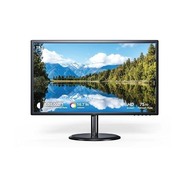 SIZE- 19" - FINGERS Satin-1859 LED Monitor (18.5 Screen Size, 1366 x 768 HD Resolution, IPS Panel, Anti-Glare Screen Display, VGA+HD Interface)