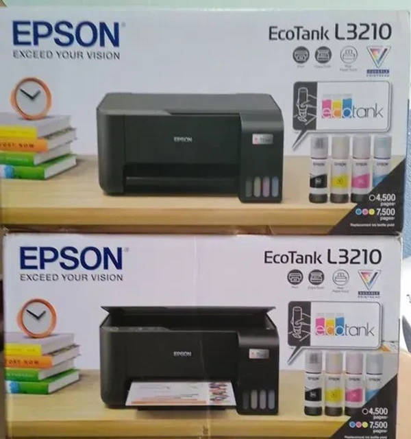 TANK SYSTEM- Epson Ecotank L3210 A4 All-in-One Wired Colour Home Inkjet Printers, Black