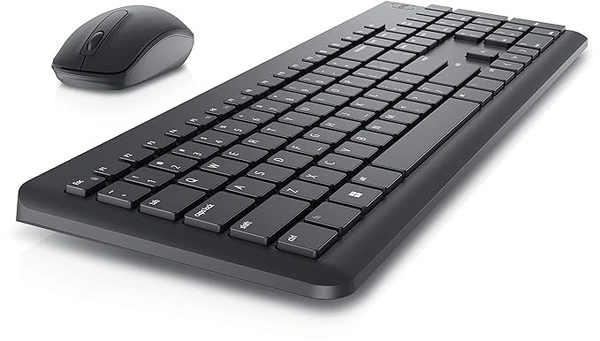 COMBO- WIRELESS- Dell KM3322W Wireless USB Keyboard and Mouse Combo, Anti-Fade & Spill-Resistant Keys, up to 36 Month Battery Life, 3Y Advance Exchange Warranty - Black