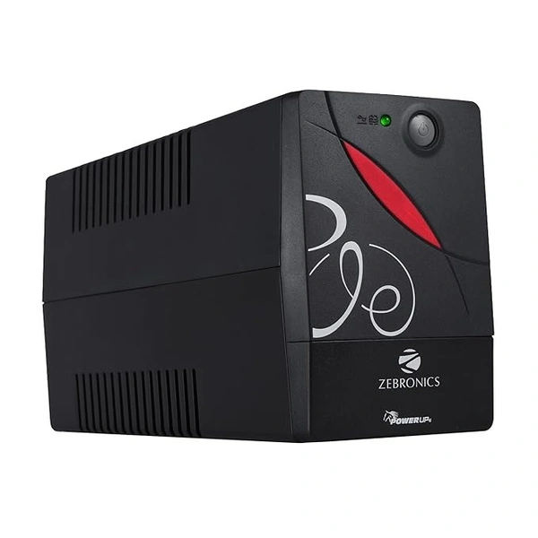 UPS- REGULAR- ZEBRONICS Zeb-U725 600VA UPS for Desktop/PC/Computers (not for Routers) with Automatic Voltage Regulation, Black