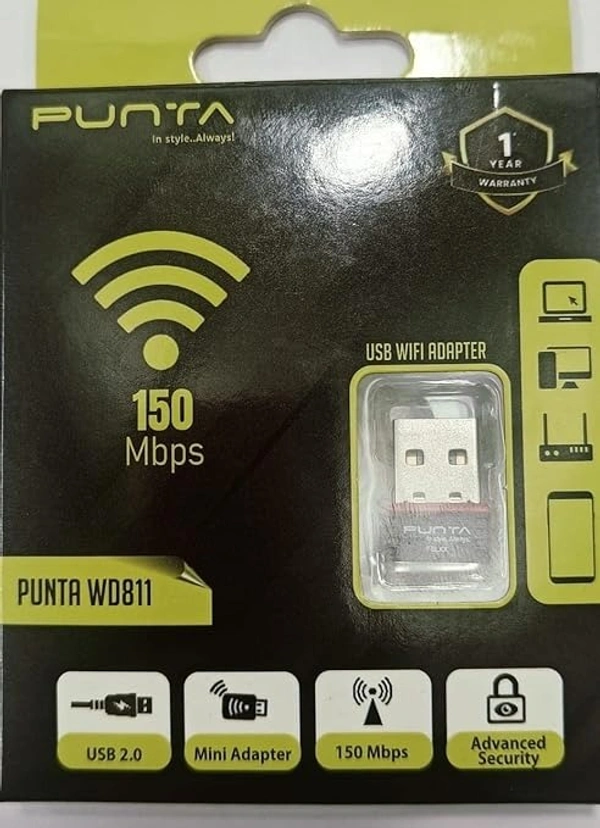 USB WIFI- Punta 150M WiFi USB Dongle/Adapter (1 Year Warranty)