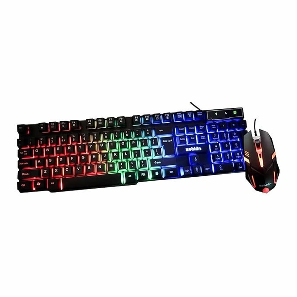 COMBO- WIRED- GAMING- ZEBION Sensei Wired Gaming Keyboard Mouse Combo with RGB Lights, The Backlit Keys are Bright and Sharp, Adjustable DPI with Color Changing RGB Light, Durable Body, 1 Year Warranty
