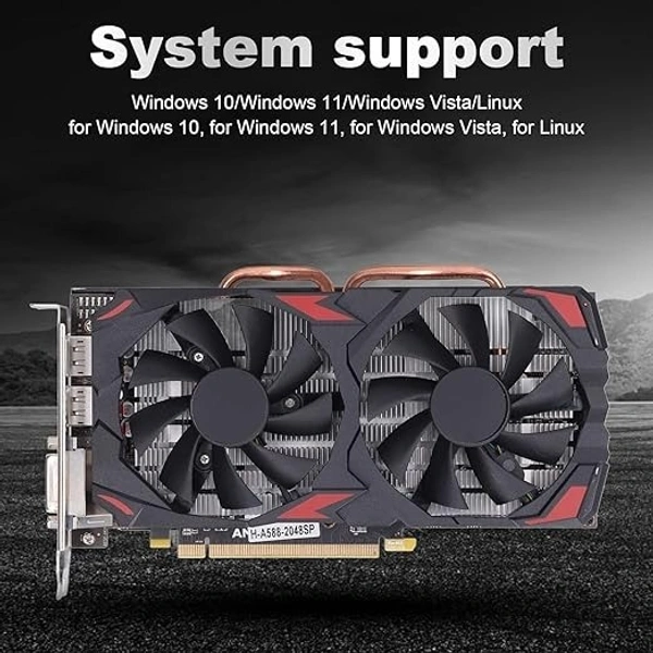 GRAPHIC CARD- DDR5-  Nextron Rx 580 Graphics Card, 8Gb Gddr5 256Bit pci_e_x16 Gaming Graphics Card, Pci Express 3.0X16, 3 Displayport Hdmi Dvi, Dual Air Cooling Pc Video Cards, 4K Displays Support