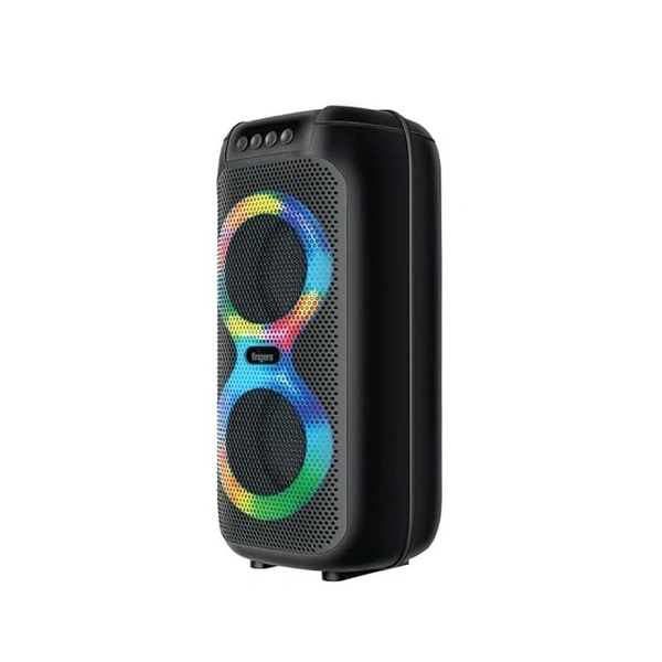 SPEAKERS- FINGERS Swag5 Bluetooth Portable Speaker (with RGB lights, 10 W Deep Bass, FM, USB, MicroSD, AUX, Mic in (6.35 mm), Multi-point Technology, Provisional Slot for Wired/Wireless Mic)
