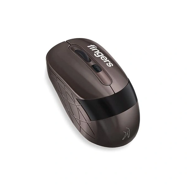 MOUSE- WIRELESS- FINGERS AeroGrip Wireless Mouse with 2.4 GHz USB Receiver (Compatible with Windows, Mac & Linux | Ambidextrous)