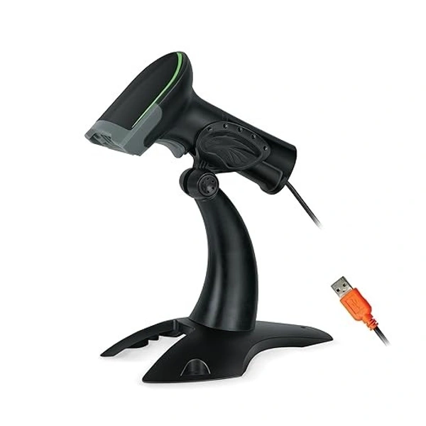 BARCODE SCANNER- WIRED- FINGERS 2D-QuickScan W9 USB Wired Barcode Scanner (Reads 1D/2D codes | Scan Rate: 200 scans/sec | Quick Scan & CMOS Image Technology | Ergonomic Design with U-Shaped LED Indicator)